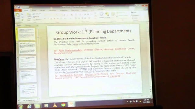 Group presantation : Working session 2 : Part 2 : MSBC Hyderabad Group presantation : Working session 2 : Part 2 : MSBC Hyderabad